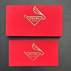 Prada Vibrant Red Box and envelop Set